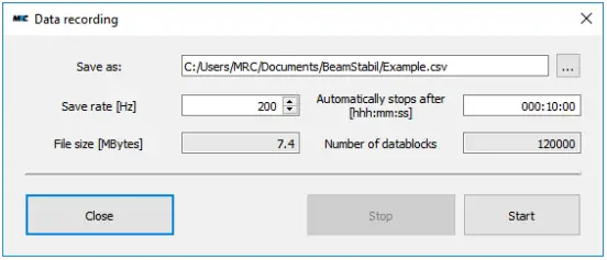 MRC Laser Beam Stabilization A6