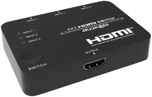 DYNALINK A3087C 18Gbps 3 Way HDMI Switcher