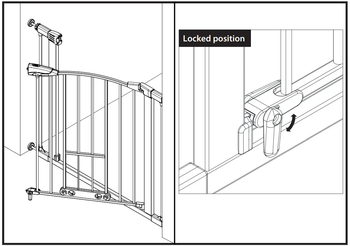 north states 5446 Wide Deco EasyPass Pet Gate - Fig 10