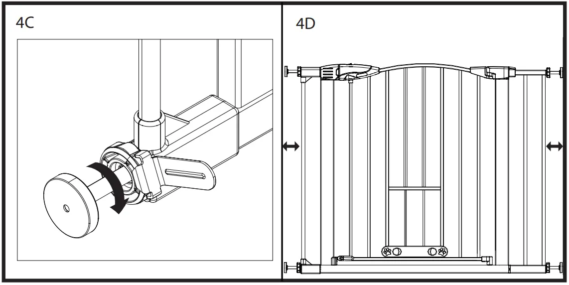 north states 5446 Wide Deco EasyPass Pet Gate - Fig 7