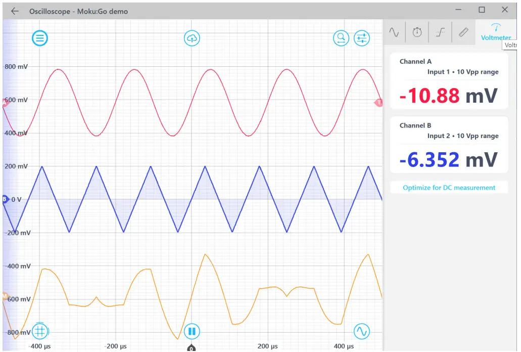 Moku Go Portable Hardware Platform - Voltmeter