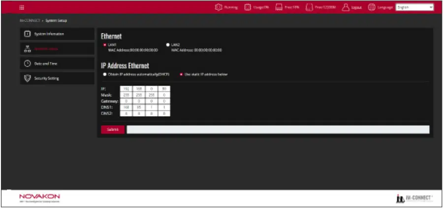 NOVAKON GW-01 Protocol Conversion Gateway A17