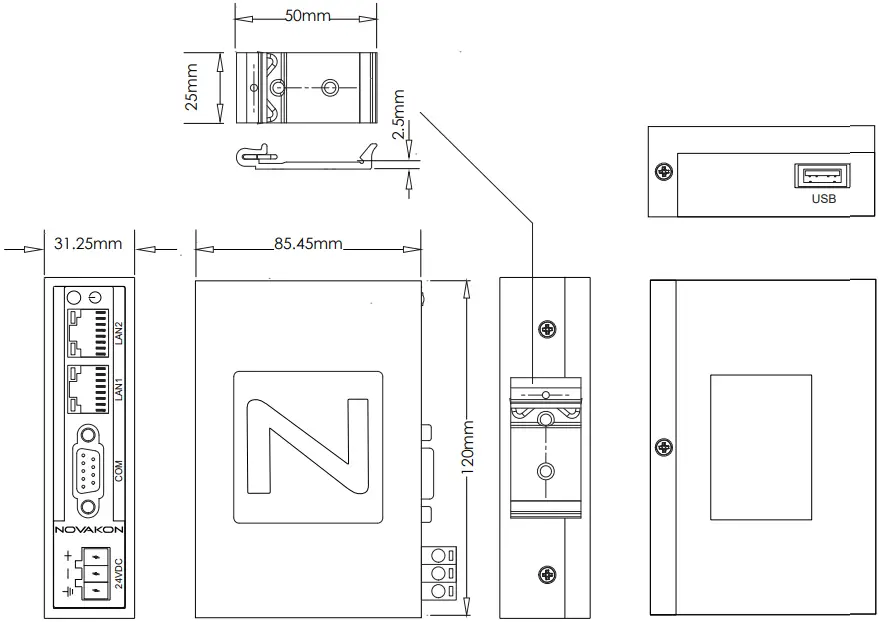 NOVAKON GW-01 Protocol Conversion Gateway A6