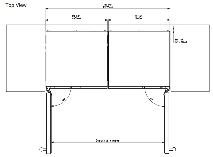 Thermador T24UR925RS Under Counter Glass Door Refrigerator - DIMENSIONS 5