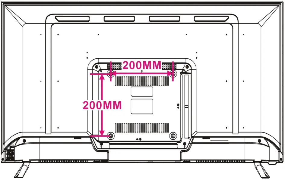 BLAUPUNKT BP4000F 40 Inch Full HD TV - BACK OF TV