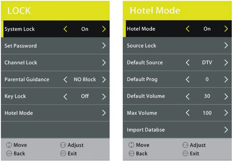 BLAUPUNKT BP4000F 40 Inch Full HD TV - LOCK MENU