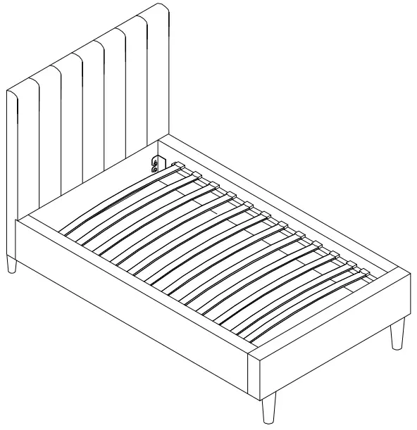 SHANGRI-LA SLVELSPBEDA Talia Velvet Bed Frame-