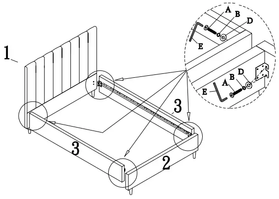 SHANGRI-LA SLVELSPBEDA Talia Velvet Bed Frame-step3