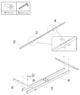 ERGOLUX Dual Motor 2 Section LEG Standing Desk - Step 1