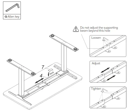 ERGOLUX Dual Motor 2 Section LEG Standing Desk - Step 4