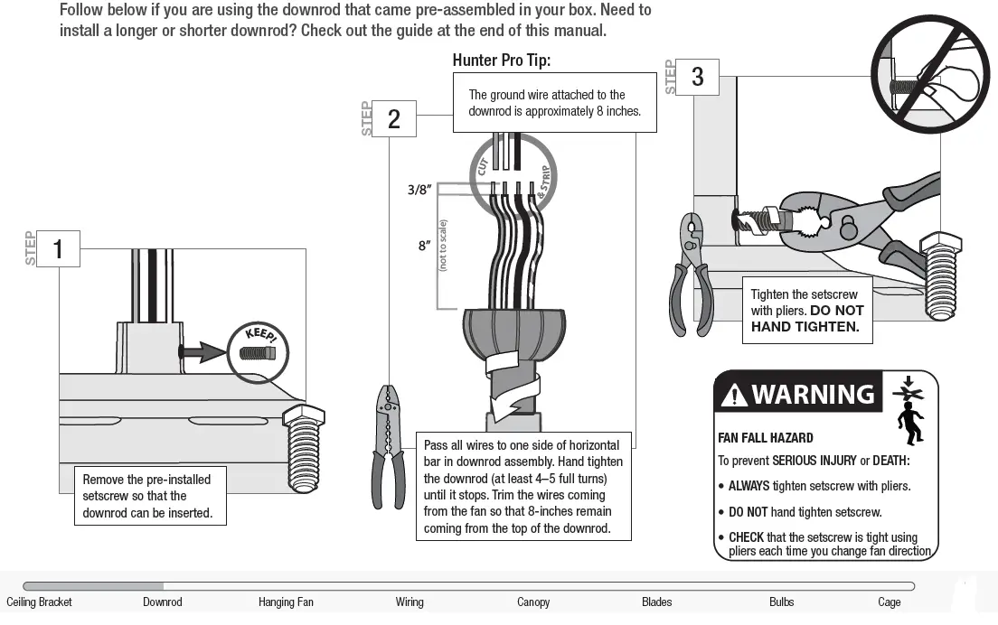 Installing the Downrod