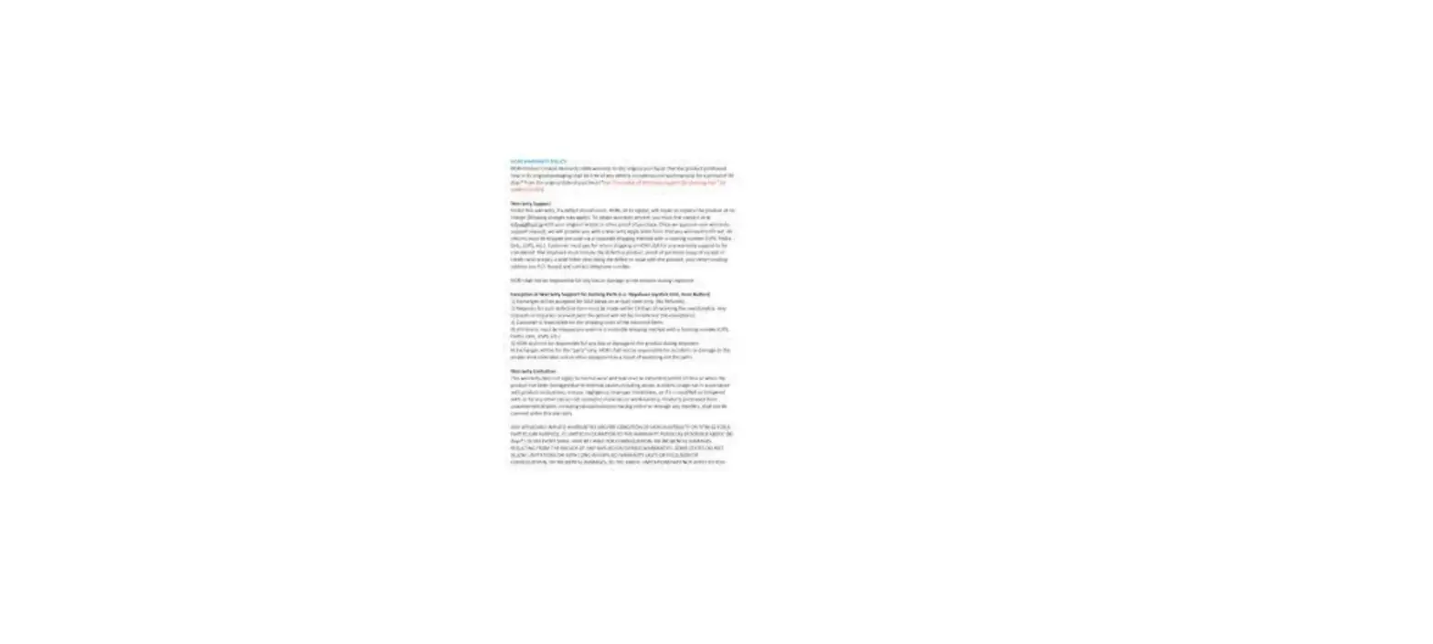 Hori Warranty Information