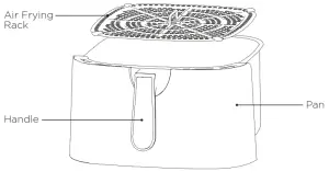 WOLFGANGPUCK SWPAF85 9 QT Rapid-Air 1700-Watt Air Fryer - Handle