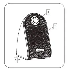 ProBreeze Mini Ceramic Heater PB-H03 fig1