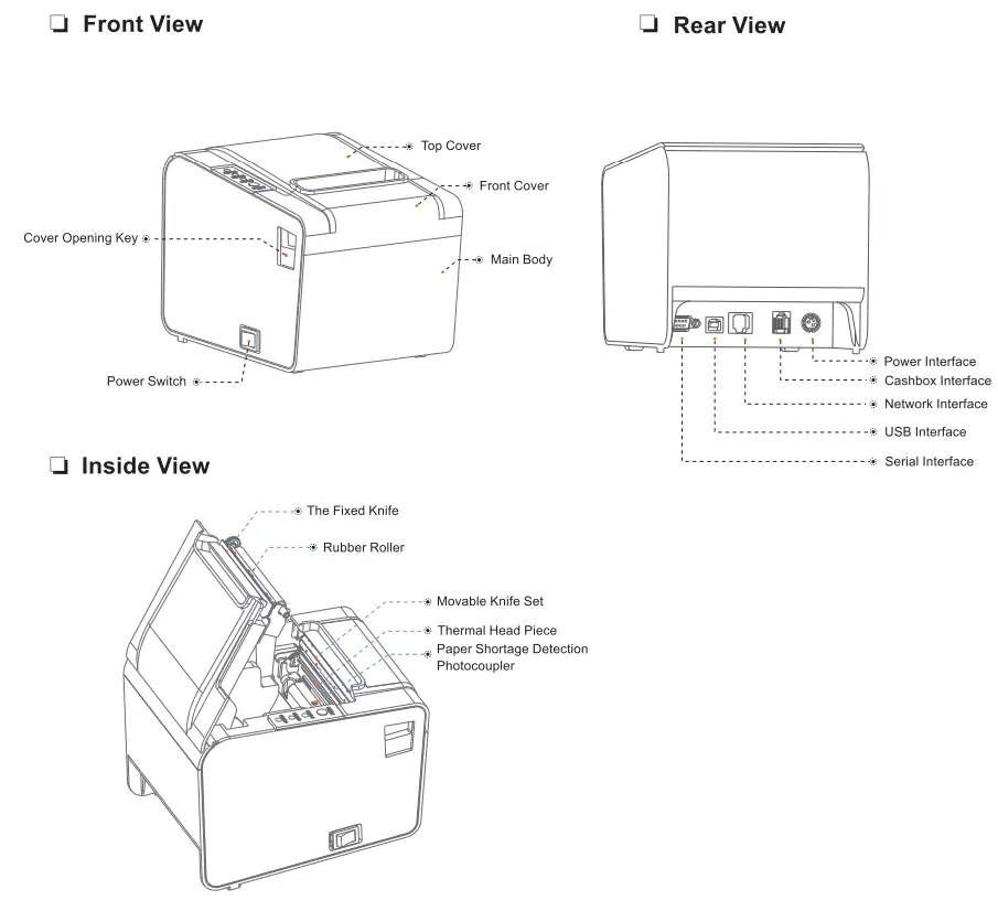 RONGTA RP328 Thermal Receipt Printer - RP326 thermal receipt printer