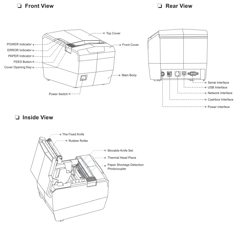 RONGTA RP328 Thermal Receipt Printer - RP327 thermal