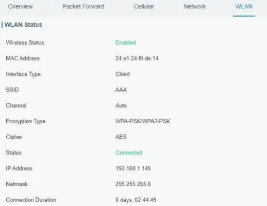 Milesight UG65 Semi Industrial LoRaWAN Gateway - Wi-Fi successfully.