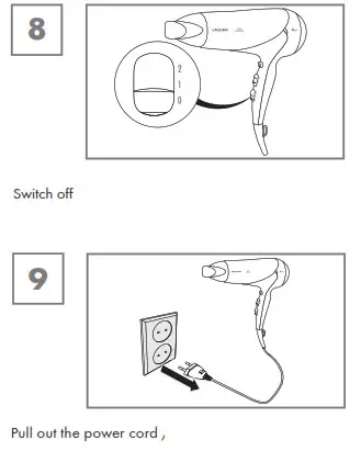 GRUNDIG HD 6480 Ionic Hair Dryer - connected