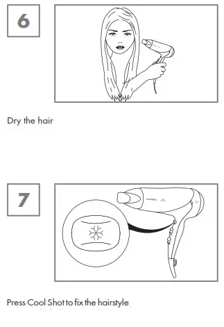 GRUNDIG HD 6480 Ionic Hair Dryer - dry her