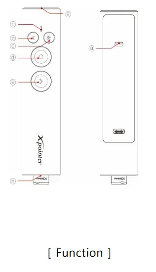 chois TECHNOLOGY XPG300Y X Pointer Wireless Pointer Presenter - Function
