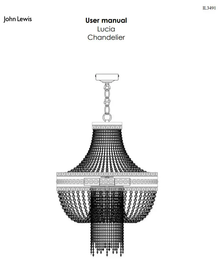Johan Lewis Lucia Chandelier User Manual