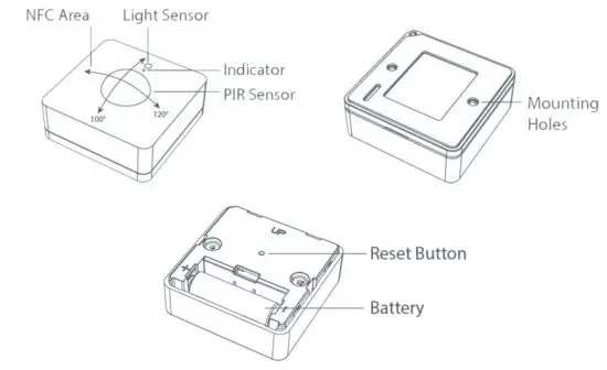 Milesight WS202 LoRaWAN PIR Motion and Light Level Sensor - Hardware Overview