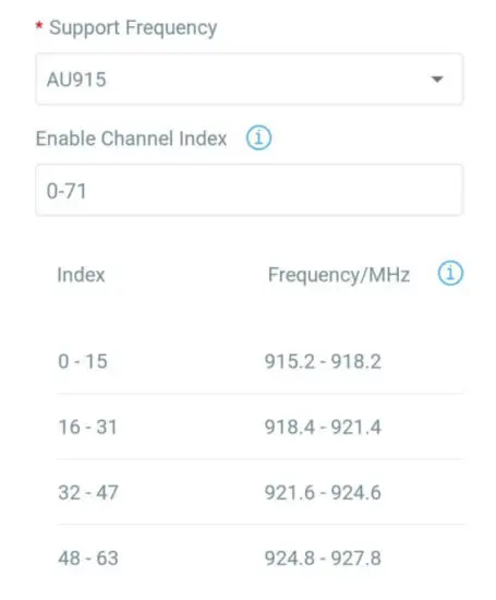 Milesight WS202 LoRaWAN PIR Motion and Light Level Sensor - LoRaWAN Frequency Settings 2