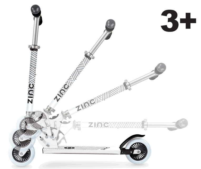 ZINC Two Wheeled Folding Scooter Rider