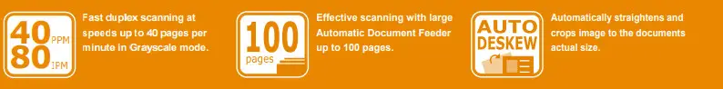 SmartOffice PS3140U Auto Fast duplex scanning at