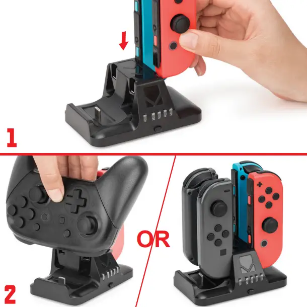 NITHO NSW CHPR K Dual Charger Pro 2 In 1 Charging Station For Switch Controllers - parts 1