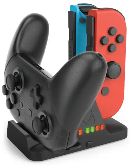 NITHO NSW CHPR K Dual Charger Pro 2 In 1 Charging Station For Switch Controllers