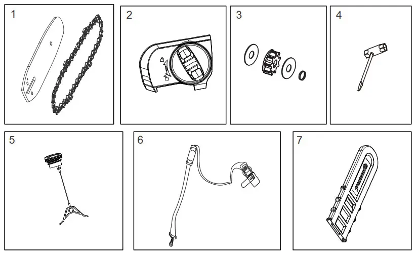 greenworks pro Polesaw EXPLODED VIEW