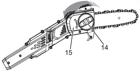 greenworks pro Polesaw Remove the chain