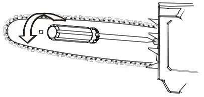 greenworks pro Polesaw Tighten the chain
