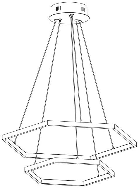 John Lewis LED Hexagonal Pendant 2