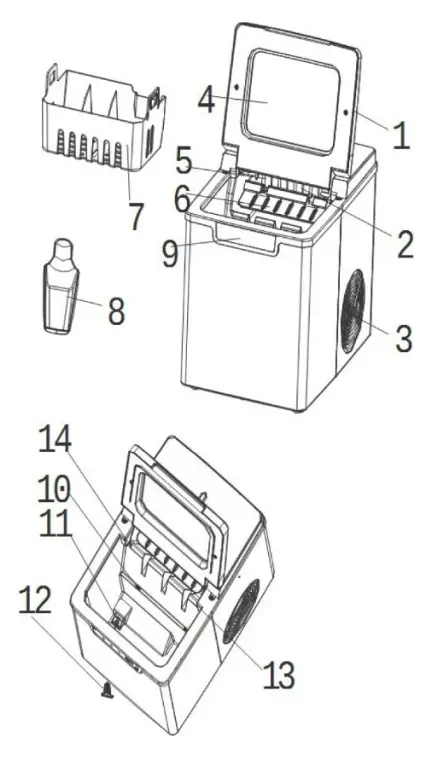 kogan KA19LICEMKA 12KG Ultrafreeze Ice Cube Maker - FIG 1