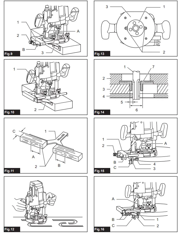 makita M3600 1650 Watt Router-4