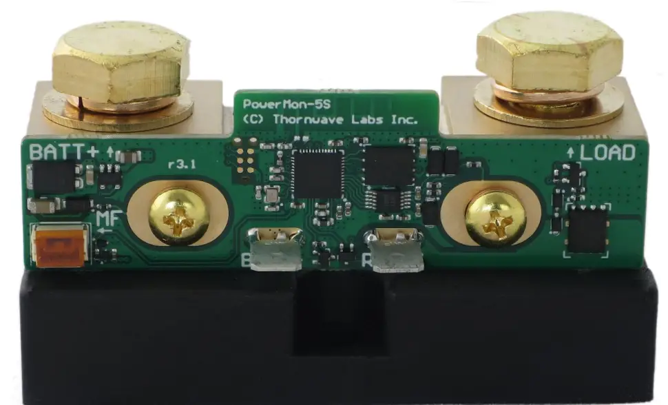 Thornwave Labs Inc PowerMon-5S Bluetooth Low Energy 500A Advanced Battery Monitor DC Power Meter