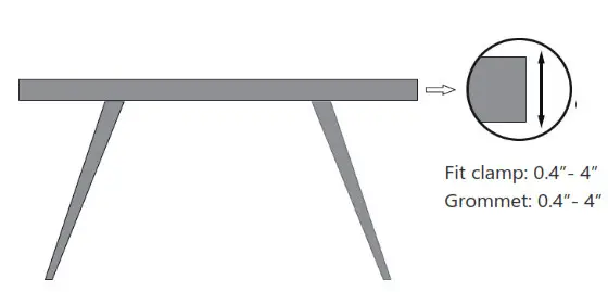 WALI Dual Monitor Desk Mount - Measure Measure t