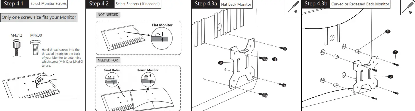 WALI Dual Monitor Desk Mount - Screwdriver not included
