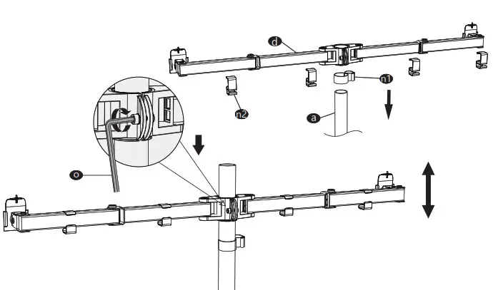 WALI Dual Monitor Desk Mount - Swivel Arm