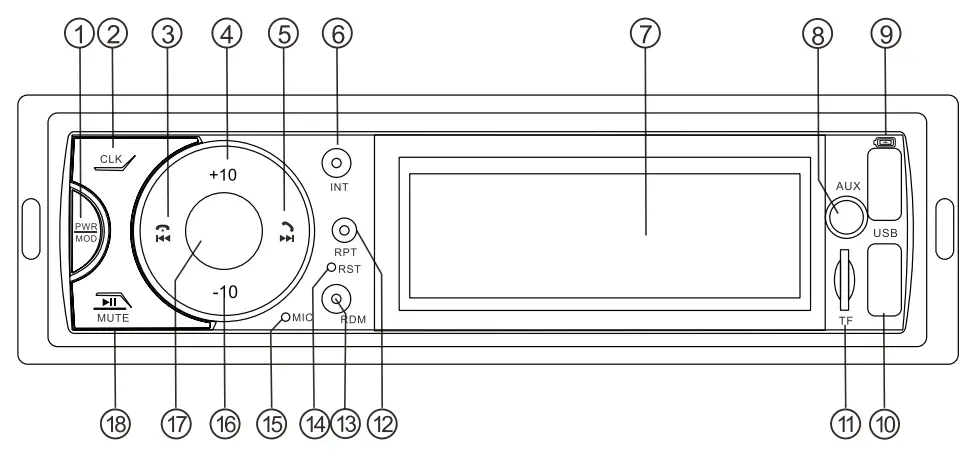 Auto5 DX DR 211BT Digital DX Receiver without Radio Tuner - FRONT PANEL