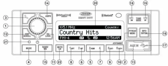 JENSEN JCV1640BT Sirius XM Ready Heavy Duty Radio - iPod OPERATION