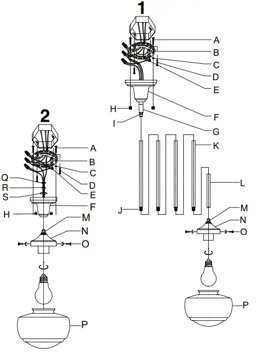 Hunter 19026 Saddle Creek One Light Mini Pendant - figure 1