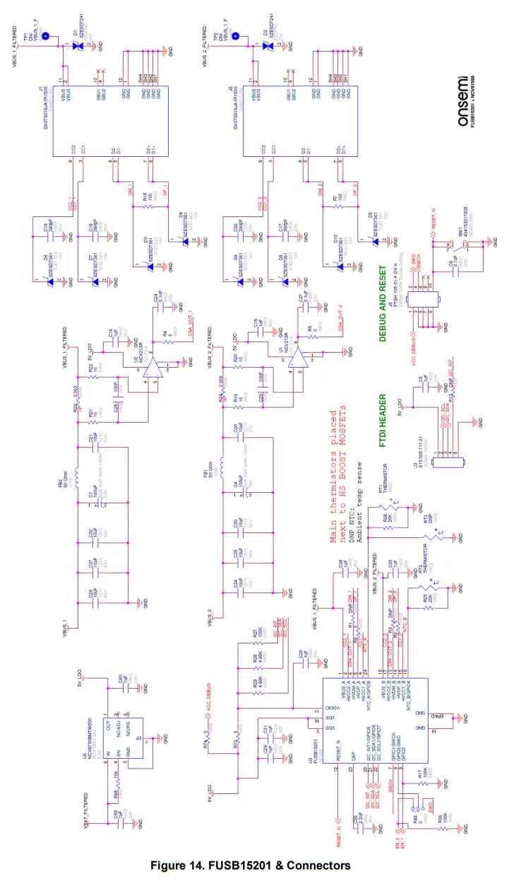 onsemi FUSB15201 Dual nPort Source USB Type C PD Controller Evaluation Board - Fig 12