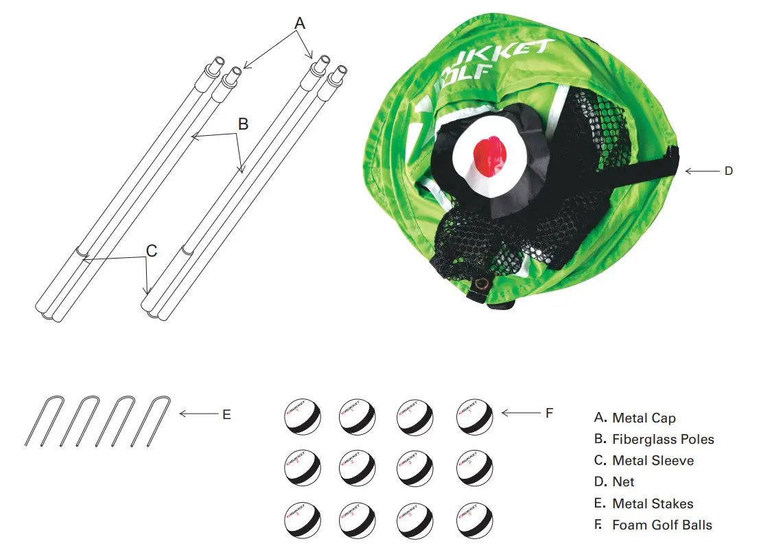 RUKKET ‎43528-152776 Golf Chipping Target Fold Up