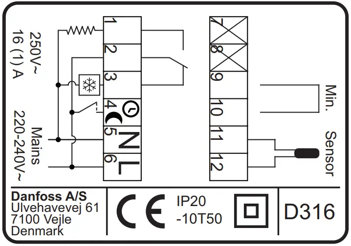 DEVIreg 316 Electronic Thermostat - Mount the thermostat