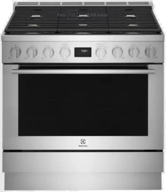 Electrolux ECFG3668AS 36 Inch Stainless Steel Pro Style Gas Range