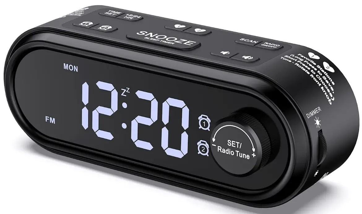 REACHER-Weekday-Weekend-Dual-Alarm-Clock-Radio-Product