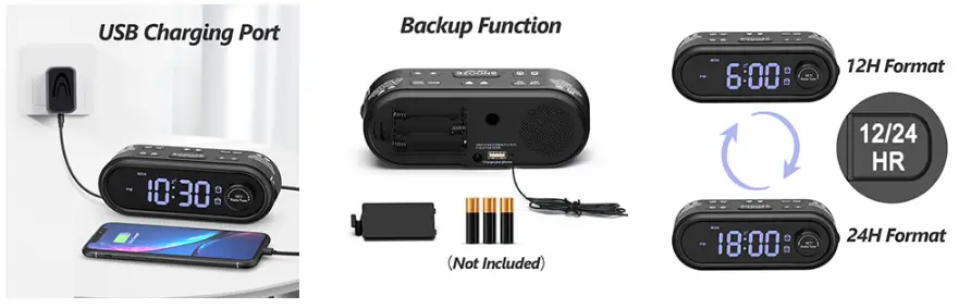 REACHER-Weekday-Weekend-Dual-Alarm-Clock-Radio-fig-4